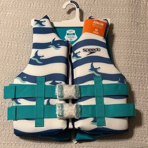 Speedo Blue and White Dolphin Junior/Youth Life Vest